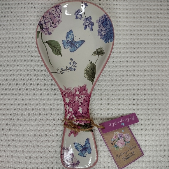 NWT Hydrangea Bliss Collection by Home Essentials Spoon Rest - Picture 2 of 9